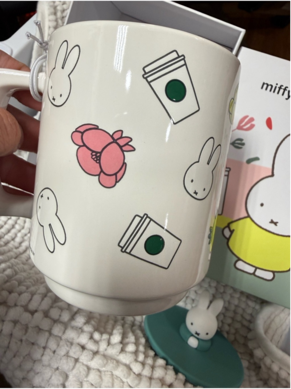 Starbucks x Miffy Limited Edition Ceramic Mug With 3D Miffy Lid 2026 Collection - Picture 6 of 15